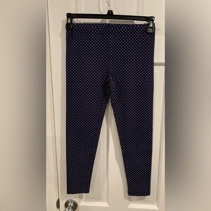 Kids, Polo Ralph Lauren, Size XL(16) Navy Polka Dot Leggings